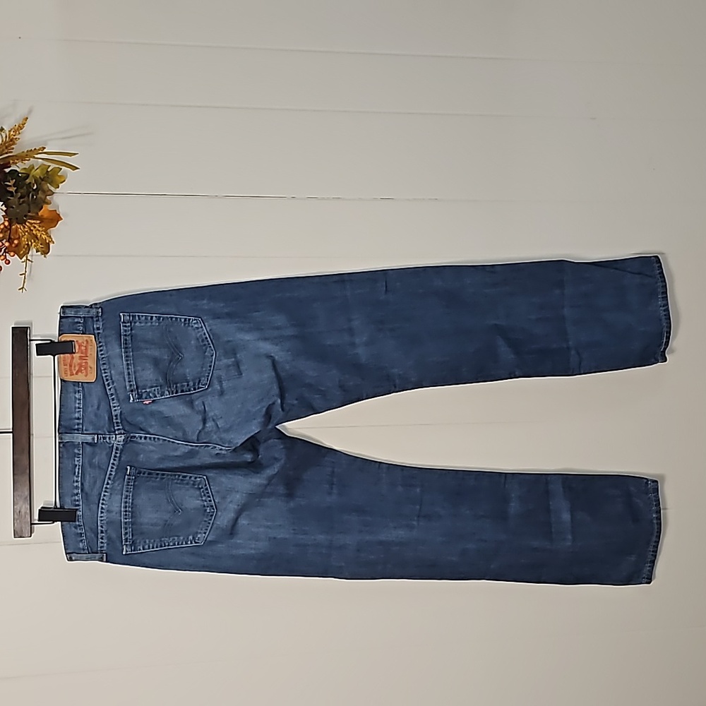 Levi Strauss Jeans Mens W 34 L 34 Mid Blue 514 Lightweight Denim Classic EUC